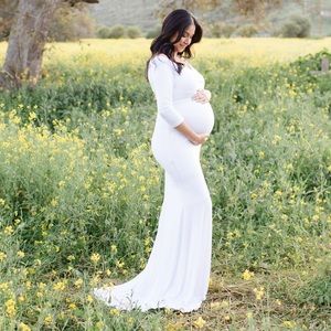 Maternity Maxi White Dress